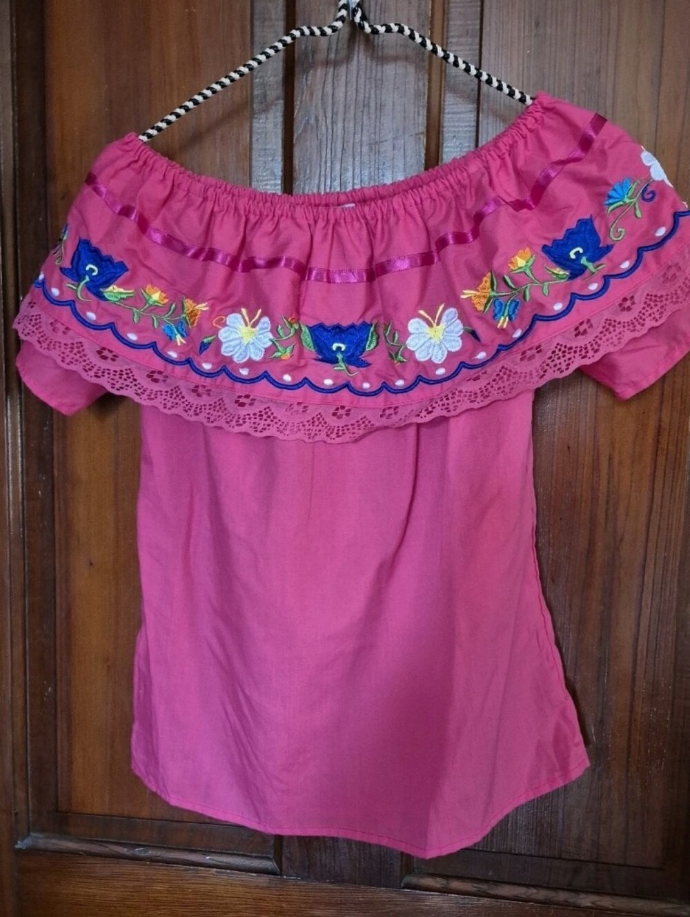 Vintage Pink Embroidered Top Size 12 Vintage size XS